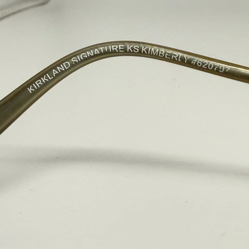 Kirkland Signature KS Kimberly Brown Metal Rectangular Eyeglass Frames 52/17 135